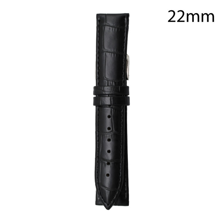 CORREA PIEL NEGRA CORDOBA 22MM