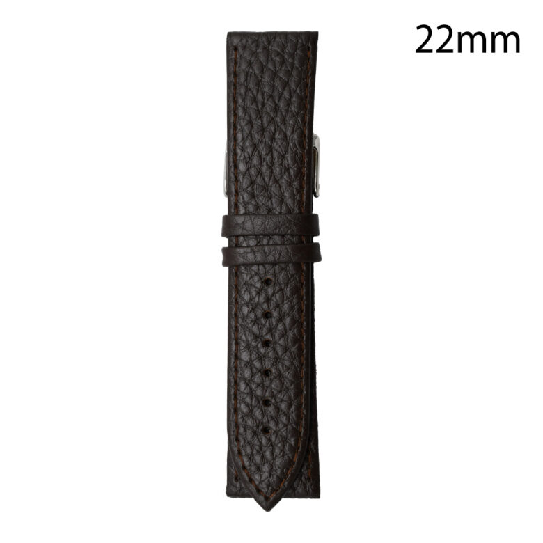RJ70229 CORREA PIEL MARRON OSCURO HUESCA 22 MM