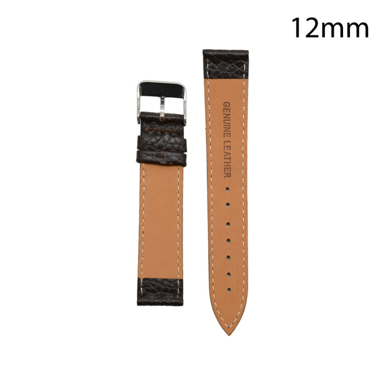 RJ70233__ CORREA PIEL MARRON OSCURO HUESCA 12 MM
