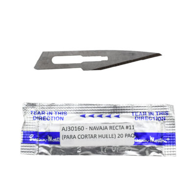AJ30160 NAVAJA RECTA #11 (PARA CORTAR HUELE) 20 PAQ