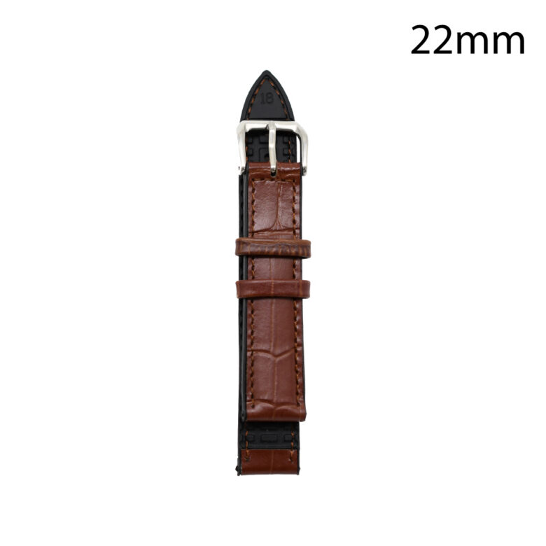 RJ70162 CORREA PIEL MARRON OSCURA A CORUÑA 22MM