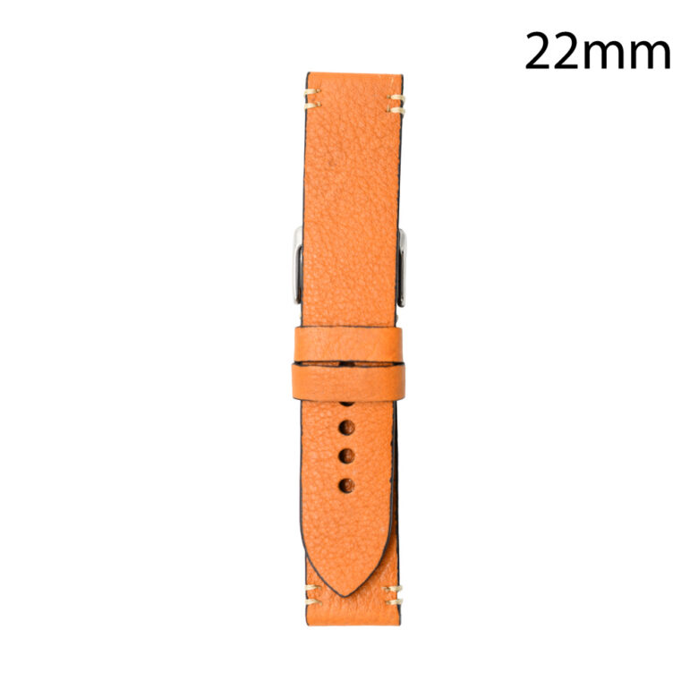 CORREA PIEL NARANJA BURGOS 22MM