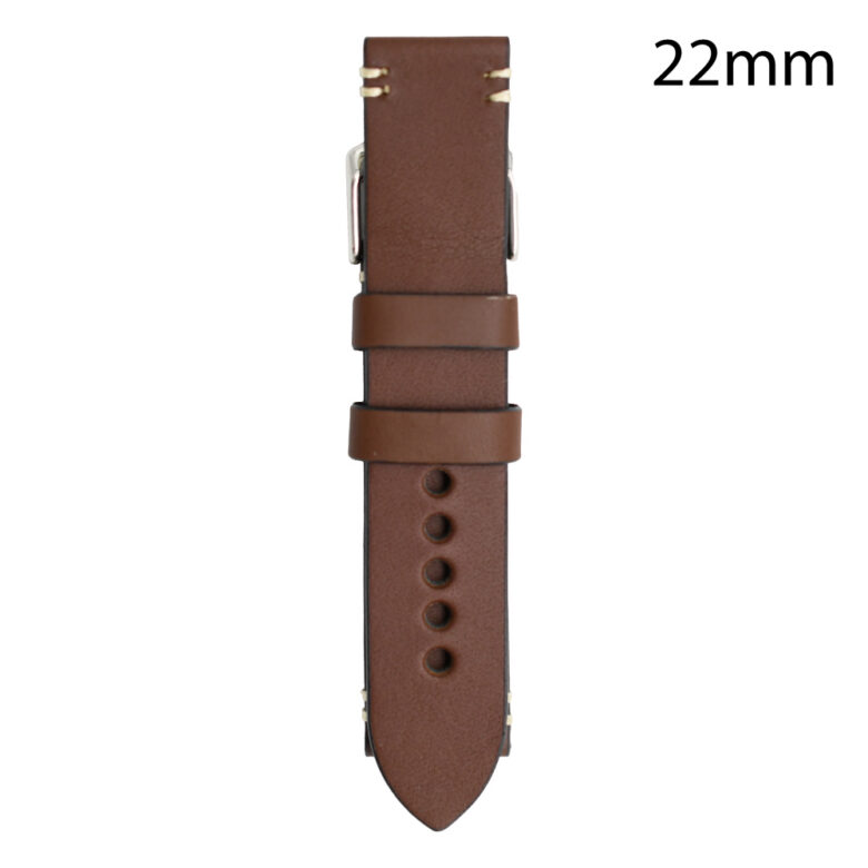 CORREA PIEL MARRON OSCURO BURGOS 22MM