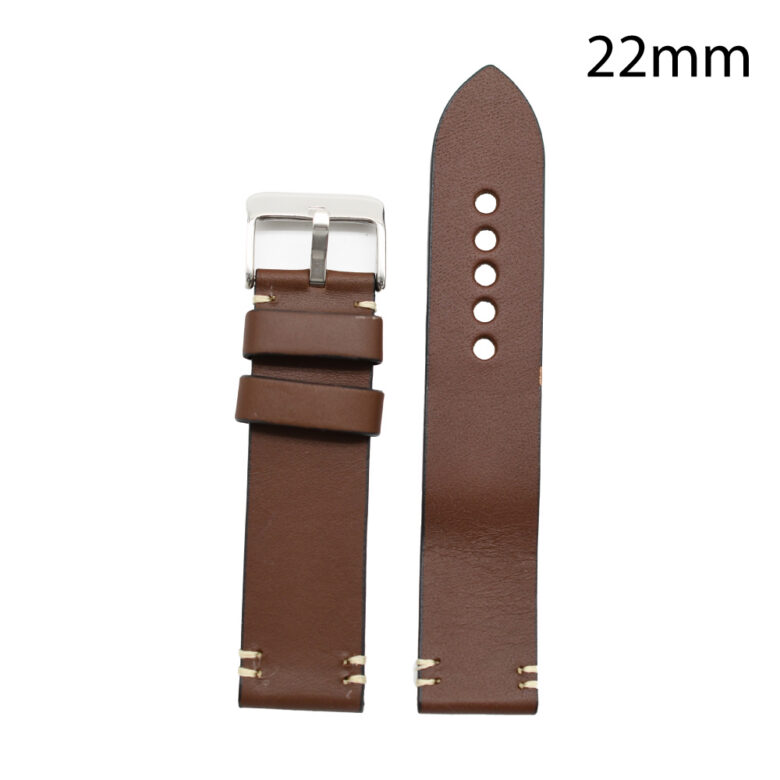 CORREA PIEL MARRON OSCURO BURGOS 22MM