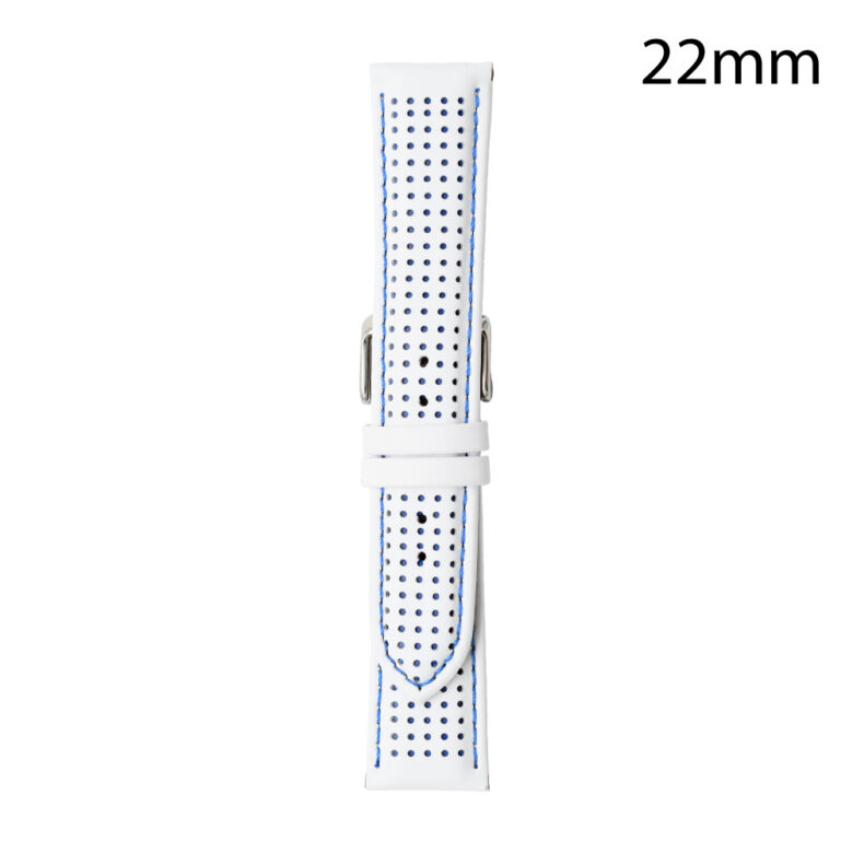 CORREA PIEL BLANCA COST.AZUL CADIZ 22 MM