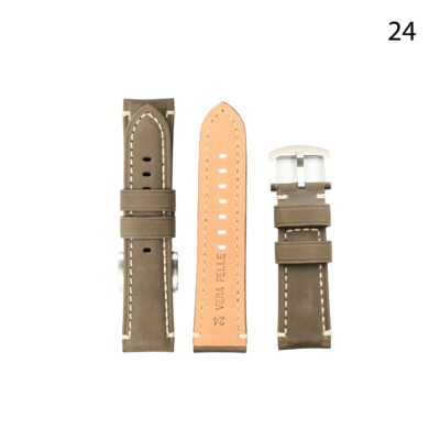 CORREA PIEL GRIS LUGO 24 MM